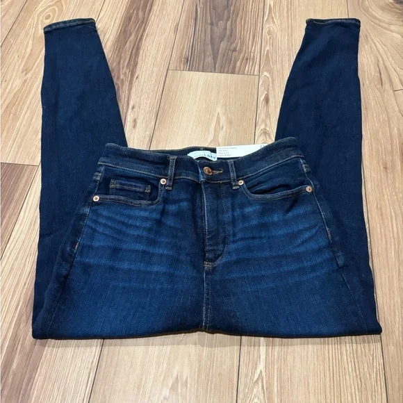 LOFT ‘The Sculpt’ High Rise Dark Blue Jeans - Picture 3 of 7